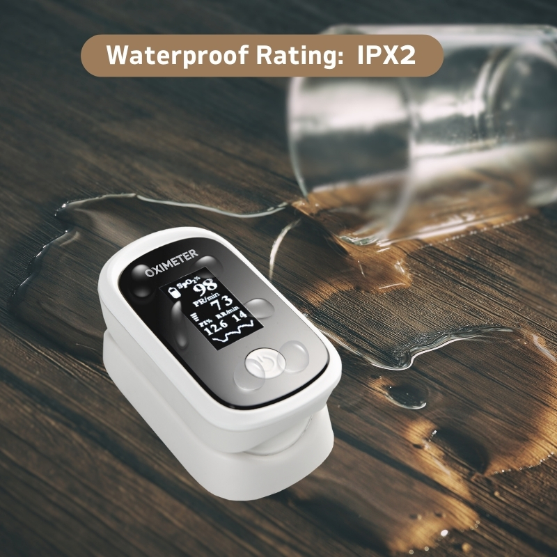 10 narigmed Fingertip Pulse Oximeter FRO-204 CE MDR waterproof IPX2