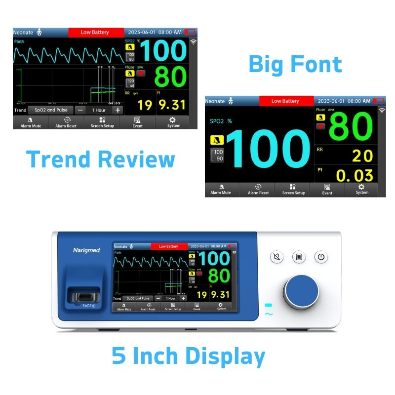 4 BTO-100A bedside neonate monitoring system  inch display